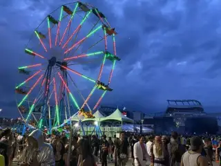 Ferris wheel at a music festival