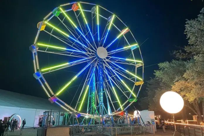 Large illuminated Ferris wheel available for festivals and special events